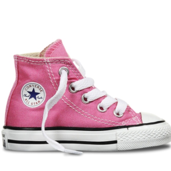 pink high top converse